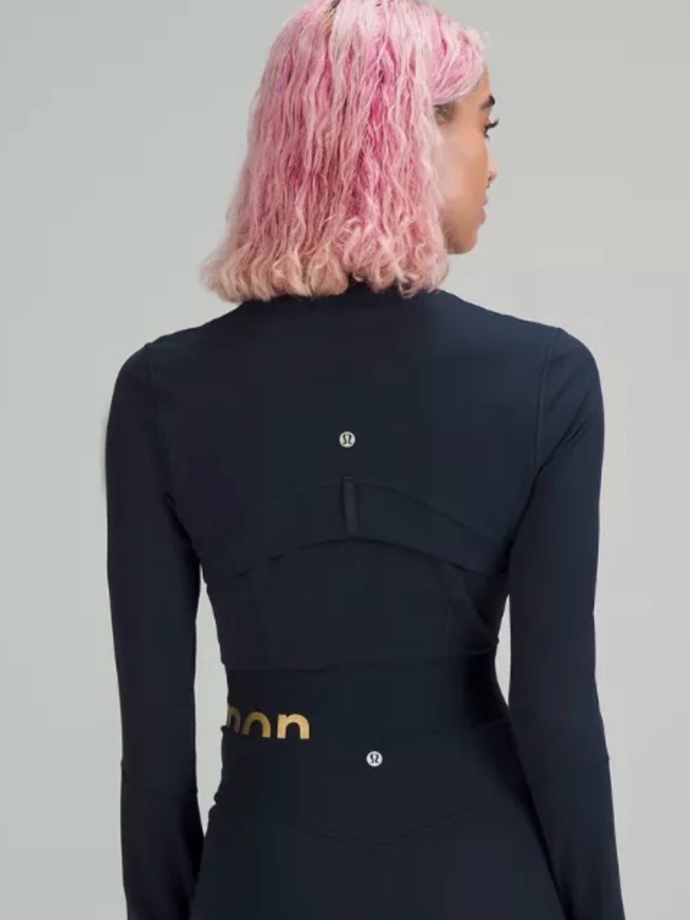 lululemon Define Cropped Jacket Black/Gold Everlux Size S - Picture 2 of 10